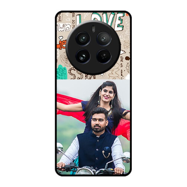 Realme 12 Pro 5G Custom Glass Phone Case - Love Doodle Pattern