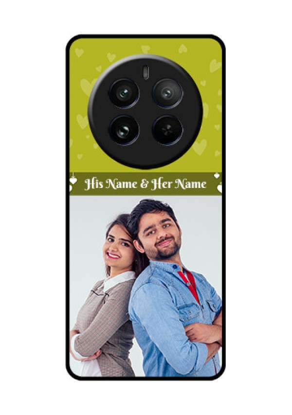 Realme 12 Pro 5G Custom Glass Phone Case - You & Me Heart Design