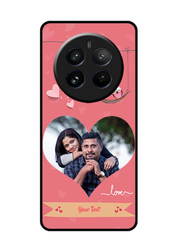 Realme 12 Pro 5G Custom Glass Phone Case - Peach Color Love Design