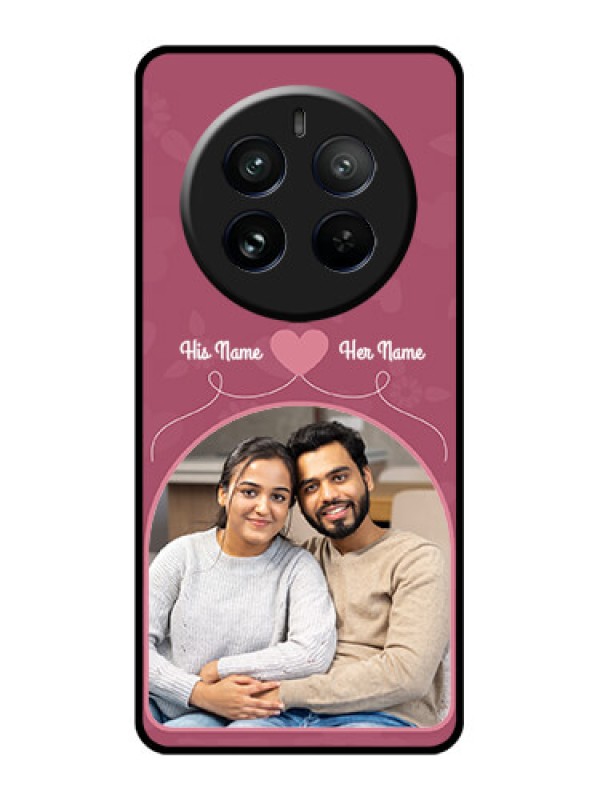 Custom Realme 12 Pro 5G Custom Glass Phone Case - Love Floral Design