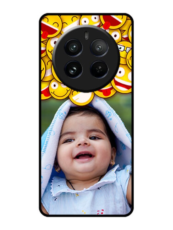 Custom Realme 12 Pro 5G Custom Glass Phone Case - With Smiley Emoji Design