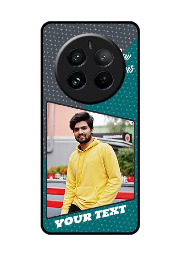 Realme 12 Pro 5G Custom Glass Phone Case - Background Pattern Design With Quote