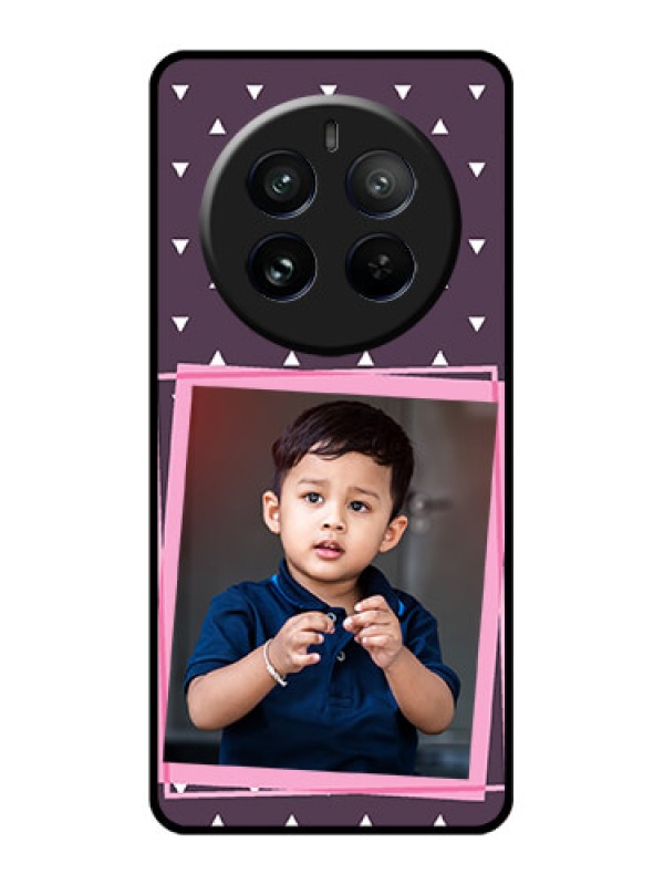 Custom Realme 12 Pro 5G Custom Glass Phone Case - Triangle Pattern Dotted Design