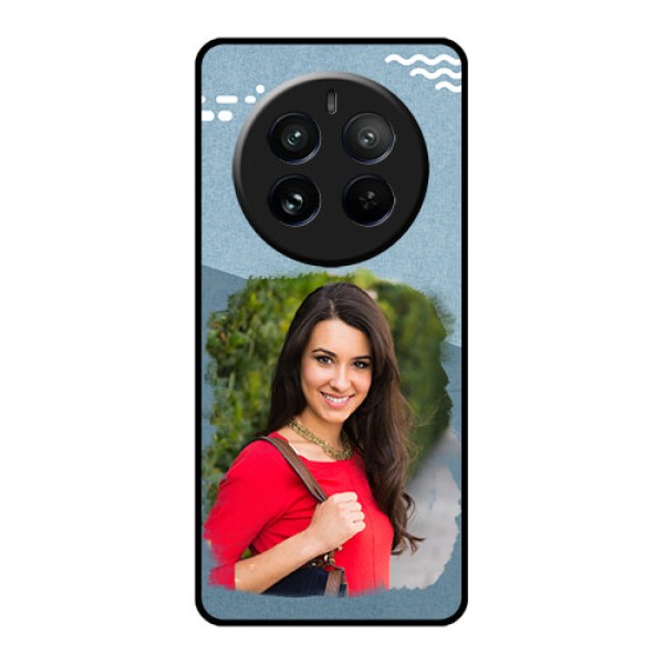 Realme 12 Pro 5G Custom Glass Phone Case - Grunge Line Art Design