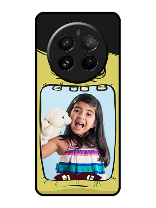 Custom Realme 12 Pro 5G Custom Glass Phone Case - Cartoon Monster Back Case Design