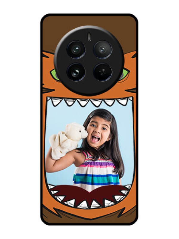 Custom Realme 12 Pro 5G Custom Glass Phone Case - Owl Monster Back Case Design