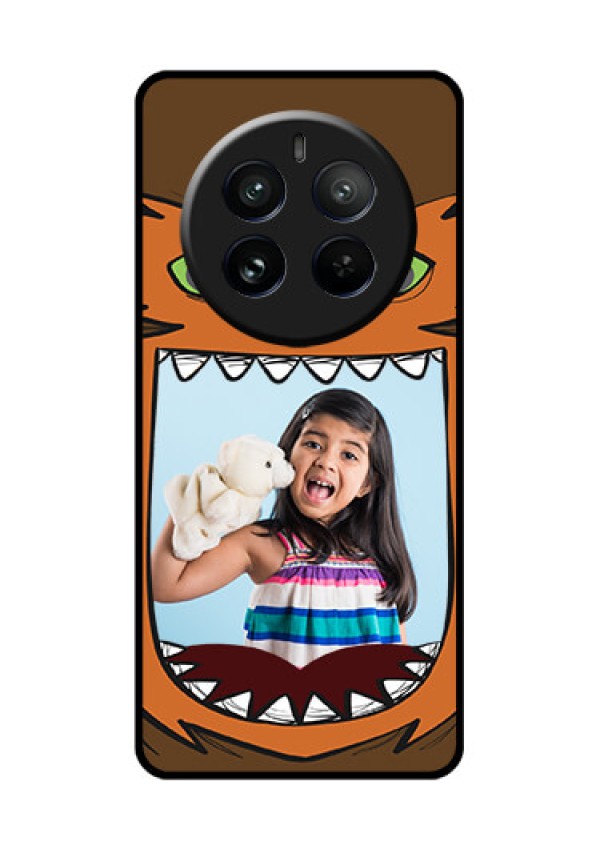 Realme 12 Pro 5G Custom Glass Phone Case - Owl Monster Back Case Design