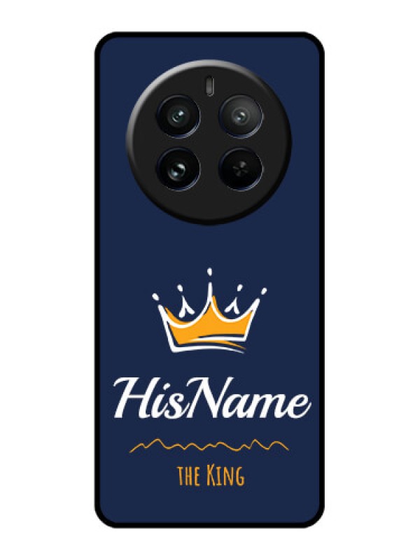 Custom Realme 12 Pro 5G Custom Glass Phone Case - King With Name Design