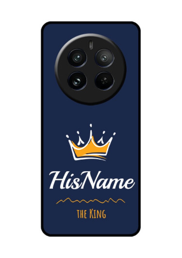 Realme 12 Pro 5G Custom Glass Phone Case - King With Name Design