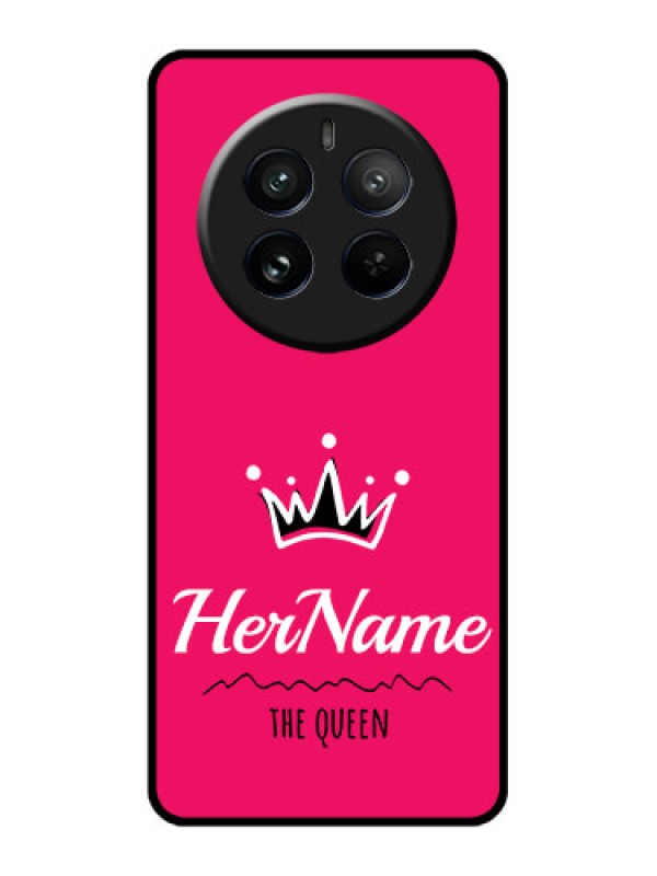 Custom Realme 12 Pro 5G Custom Glass Phone Case - Queen With Name Design