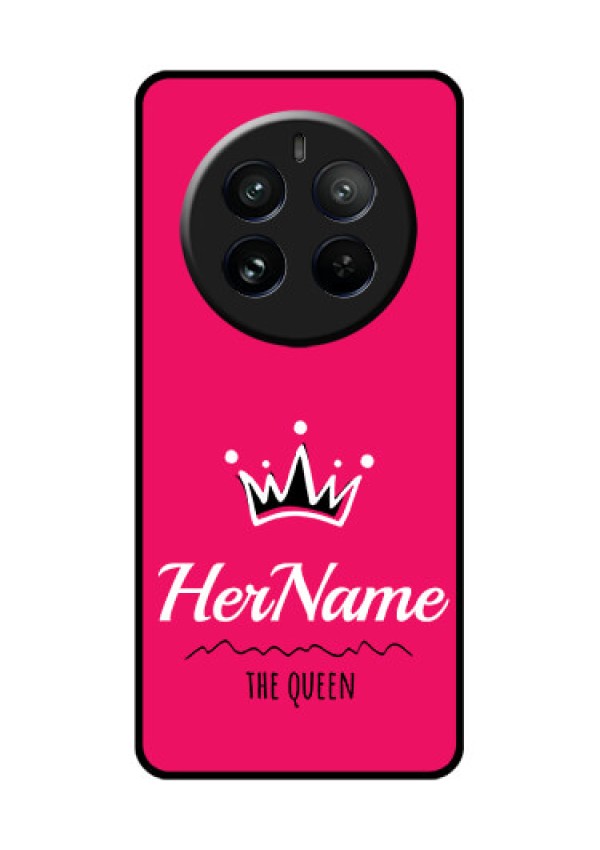 Realme 12 Pro 5G Custom Glass Phone Case - Queen With Name Design