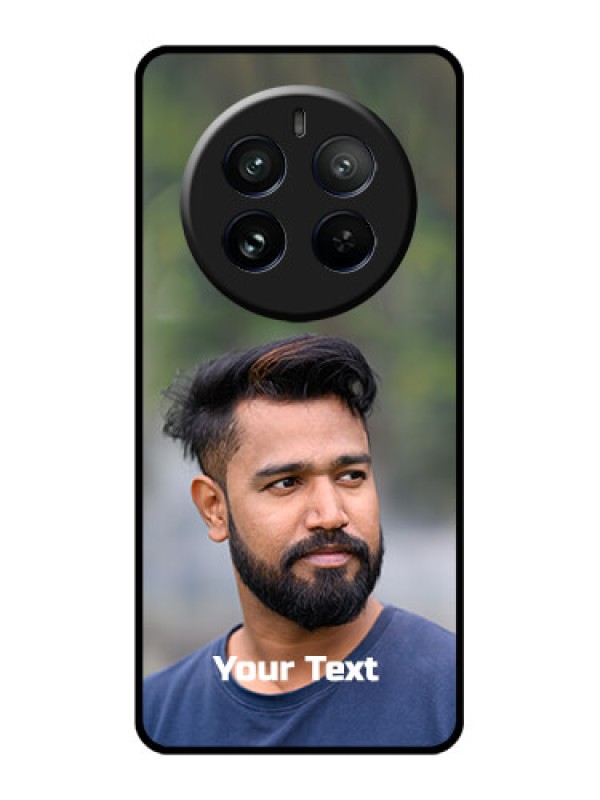 Custom Realme 12 Pro 5G Custom Glass Phone Case - Photo With Text Design