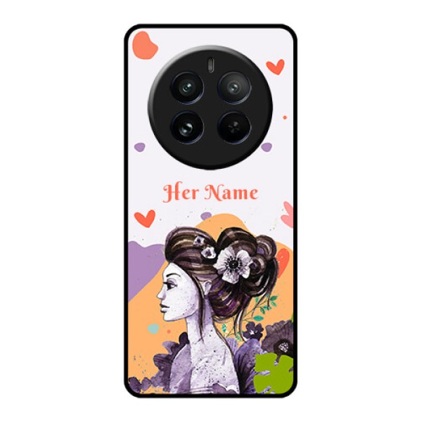 Realme 12 Pro 5G Custom Glass Phone Case - Woman And Nature Design