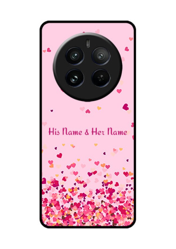 Realme 12 Pro 5G Custom Glass Phone Case - Floating Hearts Design