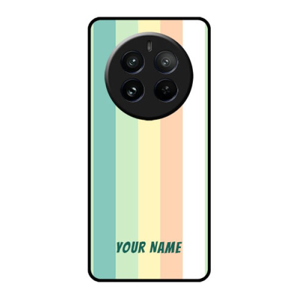 Realme 12 Pro 5G Custom Glass Phone Case - Multi - Colour Stripes Design Realme 12 Pro 5G Custom Glass Phone Case - Multi - Colour Stripes Design