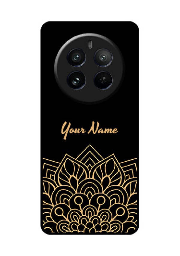 Realme 12 Pro 5G Custom Glass Phone Case - Golden Mandala Design