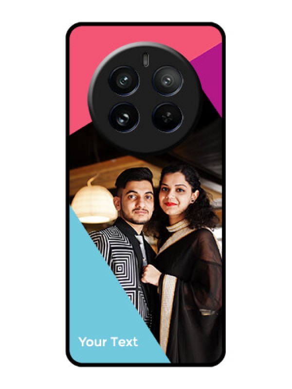 Custom Realme 12 Pro 5G Custom Glass Phone Case - Stacked Triple Colour Design