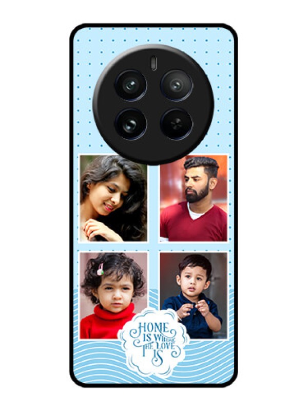 Custom Realme 12 Pro 5G Custom Glass Phone Case - Cute Love Quote With 4 Pic Upload Design