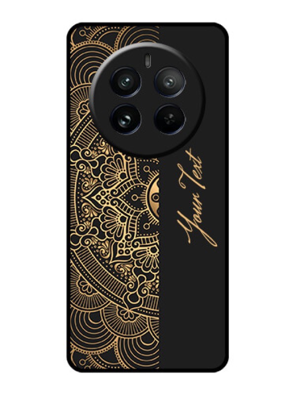 Custom Realme 12 Pro 5G Custom Glass Phone Case - Mandala Art With Custom Text Design