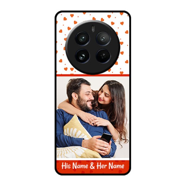 Realme 12 Pro Plus 5G Custom Glass Phone Case - Orange Love Symbol Design