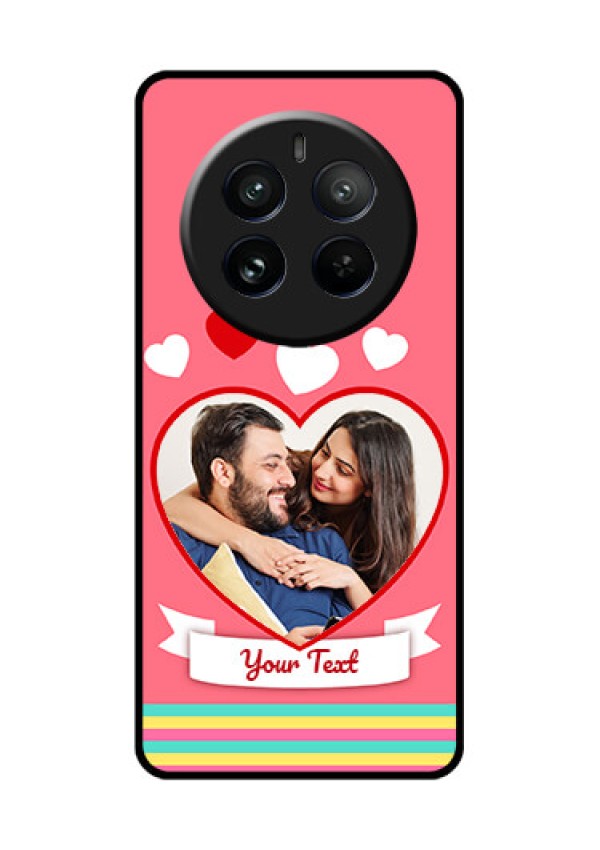Realme 12 Pro Plus 5G Custom Glass Phone Case - Love Shapes Doodle Design
