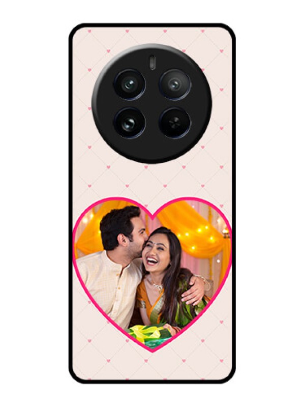 Custom Realme 12 Pro Plus 5G Custom Glass Phone Case - Heart Shape Design
