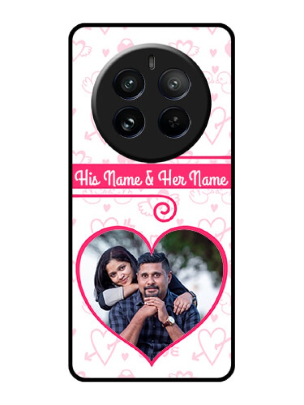 Custom Realme 12 Pro Plus 5G Custom Glass Phone Case - Heart Shape Love Design