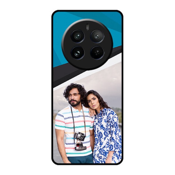 Realme 12 Pro Plus 5G Custom Glass Phone Case - Simple Pattern Photo Upload Design Realme 12 Pro Plus 5G Custom Glass Phone Case - Simple Pattern Photo Upload Design