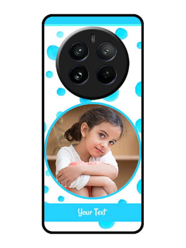 Custom Realme 12 Pro Plus 5G Custom Glass Phone Case - Blue Bubbles Pattern Design