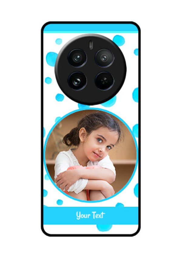 Realme 12 Pro Plus 5G Custom Glass Phone Case - Blue Bubbles Pattern Design