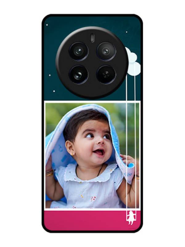 Custom Realme 12 Pro Plus 5G Custom Glass Phone Case - Cute Girl With Cloud Design