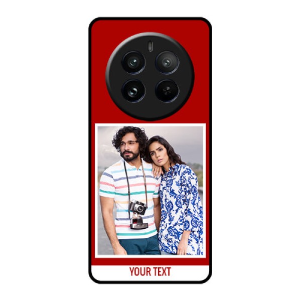 Realme 12 Pro Plus 5G Custom Glass Phone Case - Red Color Design Realme 12 Pro Plus 5G Custom Glass Phone Case - Red Color Design