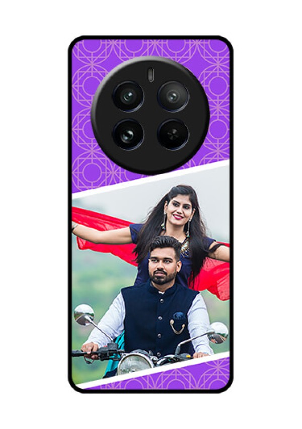 Realme 12 Pro Plus 5G Custom Glass Phone Case - Violet Color Pattern Design