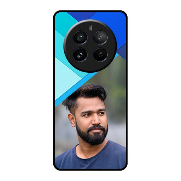 Realme 12 Pro Plus 5G Custom Glass Phone Case - Blue Pattern Design
