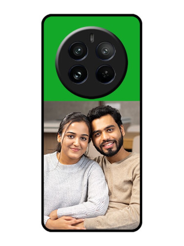 Custom Realme 12 Pro Plus 5G Custom Glass Phone Case - Green Pattern Design