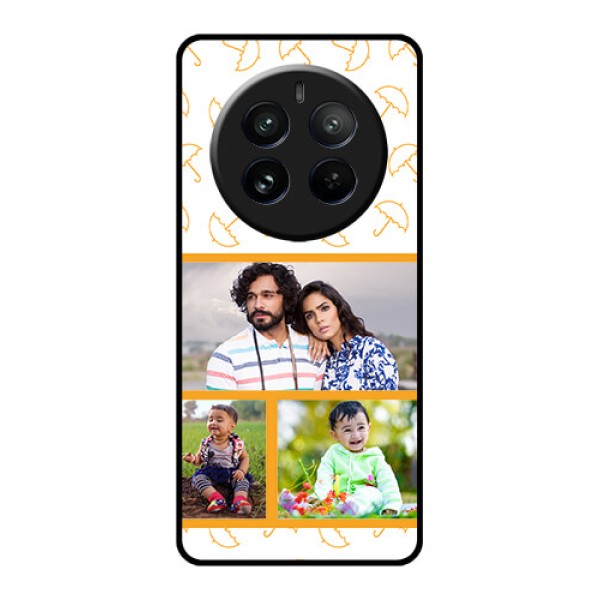Realme 12 Pro Plus 5G Custom Glass Phone Case - Yellow Pattern Design