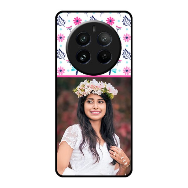 Realme 12 Pro Plus 5G Custom Glass Phone Case - Colorful Flower Design