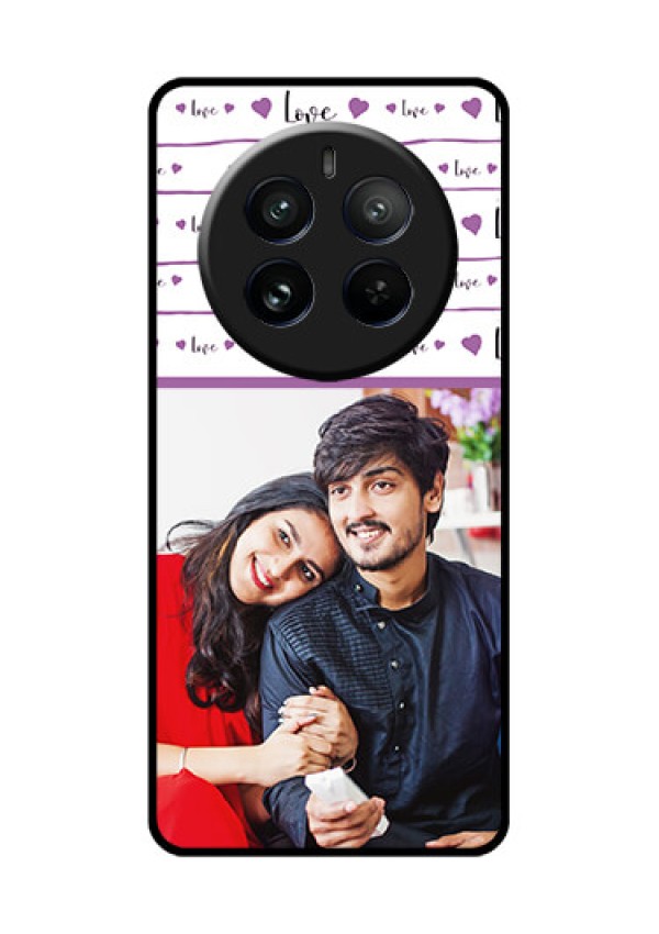 Realme 12 Pro Plus 5G Custom Glass Phone Case - Couples Heart Design