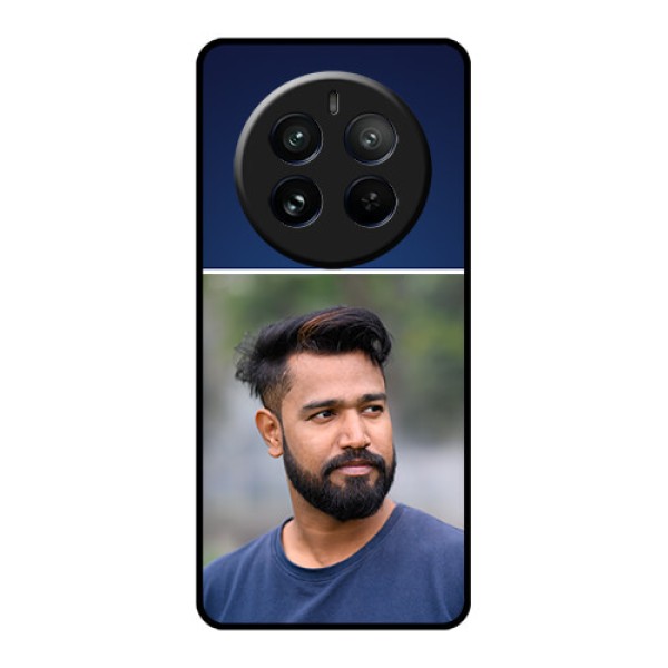 Realme 12 Pro Plus 5G Custom Glass Phone Case - Simple Royal Blue Design Realme 12 Pro Plus 5G Custom Glass Phone Case - Simple Royal Blue Design