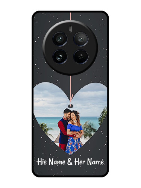 Custom Realme 12 Pro Plus 5G Custom Glass Phone Case - Hanging Heart Design