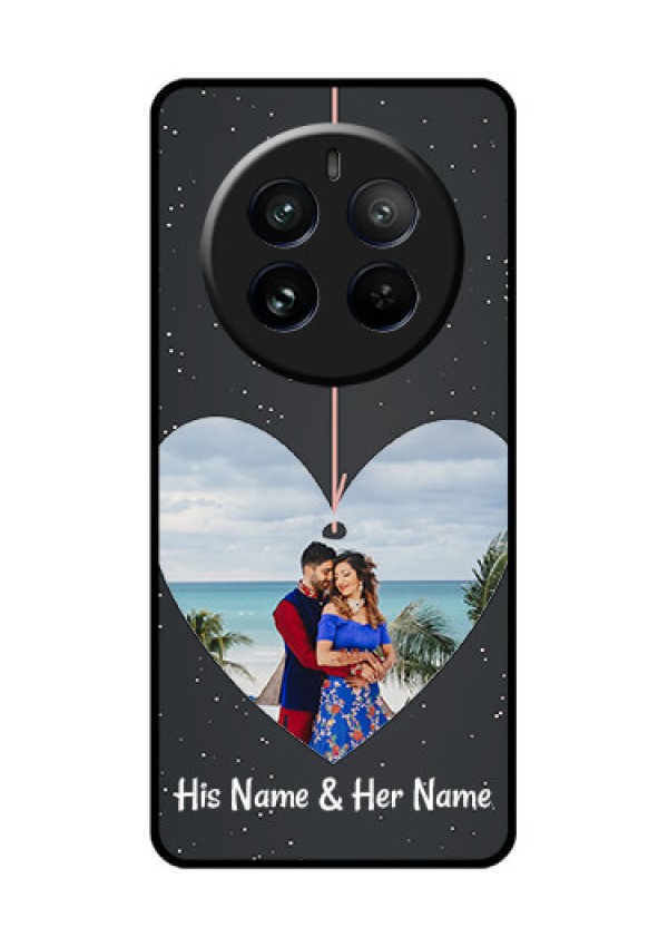 Realme 12 Pro Plus 5G Custom Glass Phone Case - Hanging Heart Design