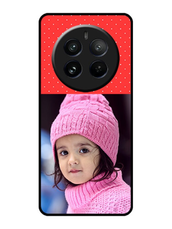 Custom Realme 12 Pro Plus 5G Custom Glass Phone Case - Red Pattern Design