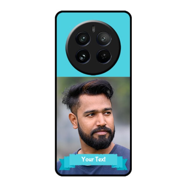 Realme 12 Pro Plus 5G Custom Glass Phone Case - Blue Color Design Realme 12 Pro Plus 5G Custom Glass Phone Case - Blue Color Design