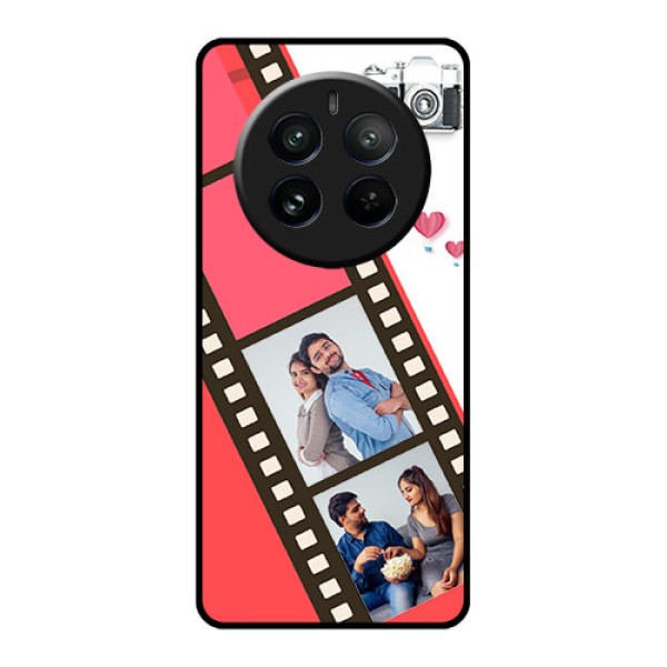 Realme 12 Pro Plus 5G Custom Glass Phone Case - 3 Image Holder With Film Reel Realme 12 Pro Plus 5G Custom Glass Phone Case - 3 Image Holder With Film Reel