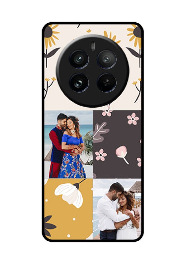 Realme 12 Pro Plus 5G Custom Glass Phone Case - 3 Images With Floral Design