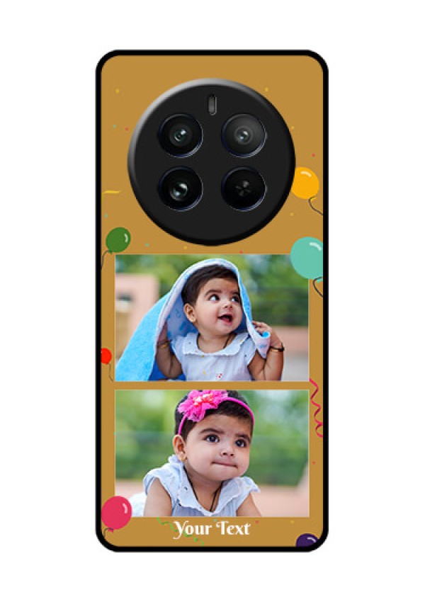 Realme 12 Pro Plus 5G Custom Glass Phone Case - Image Holder With Birthday Celebrations Design