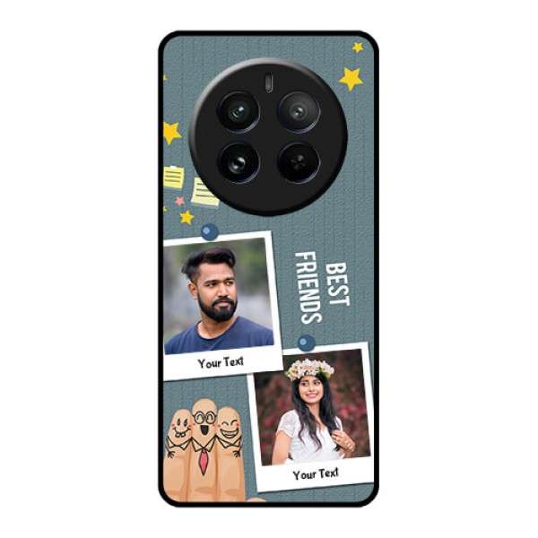 Realme 12 Pro Plus 5G Custom Glass Phone Case - Sticky Frames And Friendship Design Realme 12 Pro Plus 5G Custom Glass Phone Case - Sticky Frames And Friendship Design