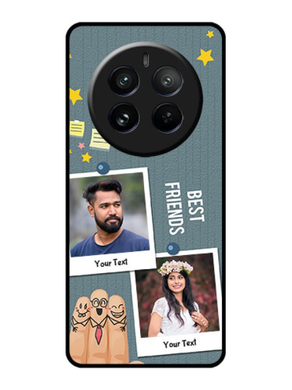Custom Realme 12 Pro Plus 5G Custom Glass Phone Case - Sticky Frames And Friendship Design