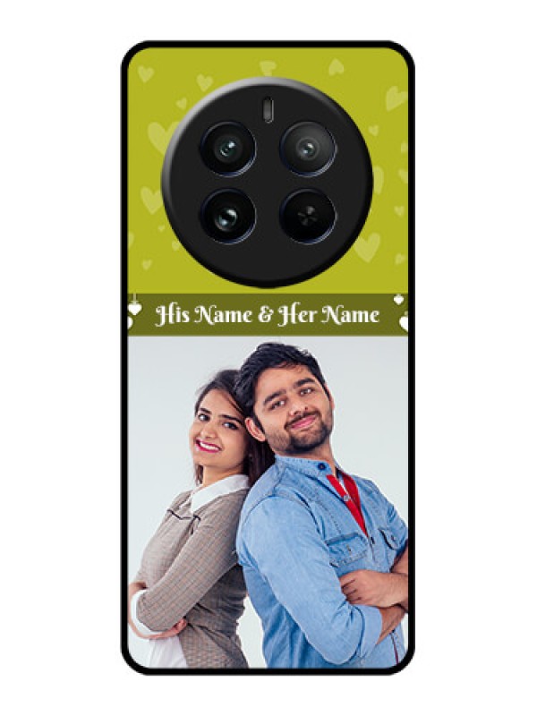 Custom Realme 12 Pro Plus 5G Custom Glass Phone Case - You & Me Heart Design