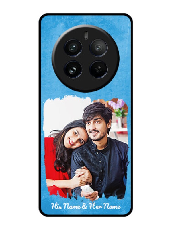 Custom Realme 12 Pro Plus 5G Custom Glass Phone Case - Blue Color Vintage Design